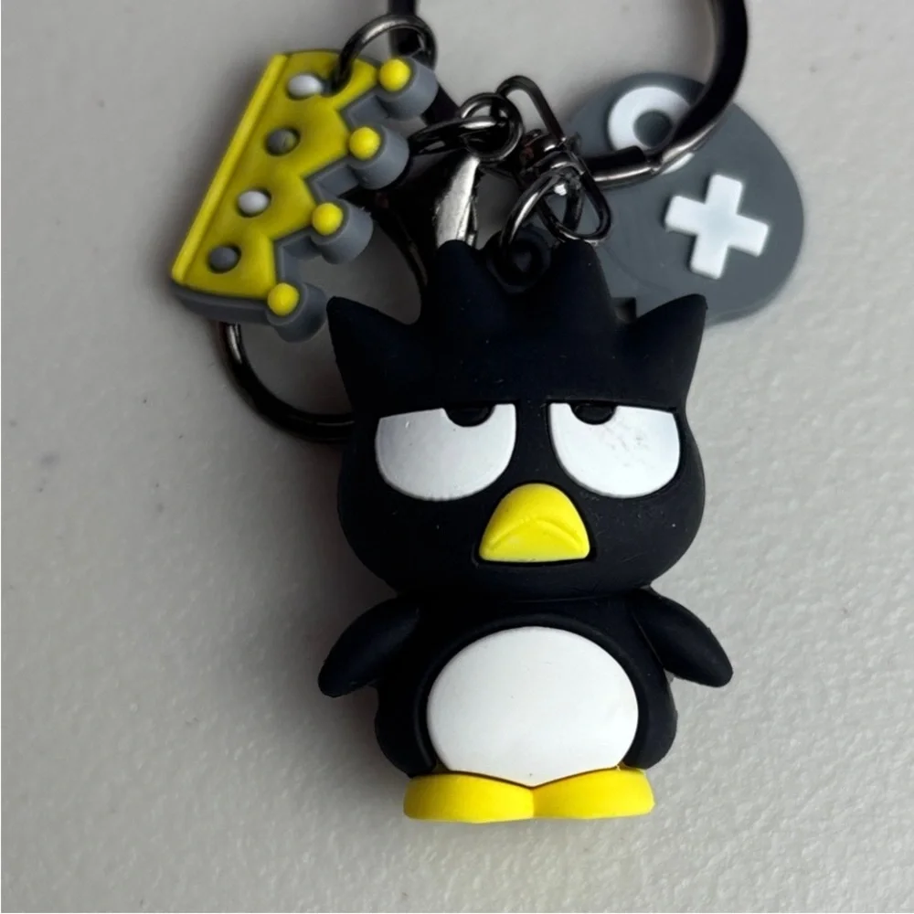 Sanrio Badtz-Maru Black and Yellow Character Keychain/Backpack Charm